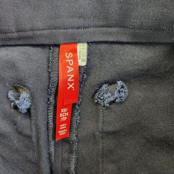 Spanx On the Go Kick Flare Pant Womens Extra Small Blue Cropped Slimming Pull On - Picture 11 of 15